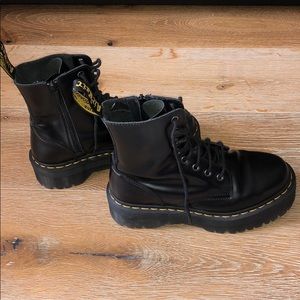 Dr  Martens Leather Platform Boots